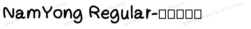 NamYong Regular字体转换